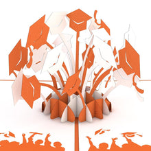 Load image into Gallery viewer, Graduation Hats Orange and White
