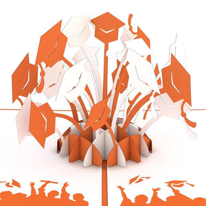 Graduation Hats Orange and White